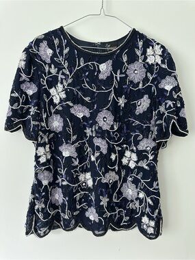 Authentic TONIGHT 1980s / 1990s vintage evening blouse